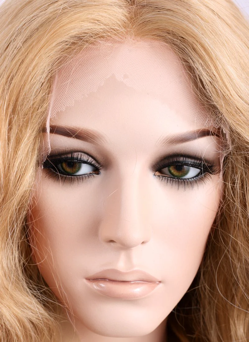 Wavy Golden Blonde Lace Front Synthetic Wig LF244 - Image 9