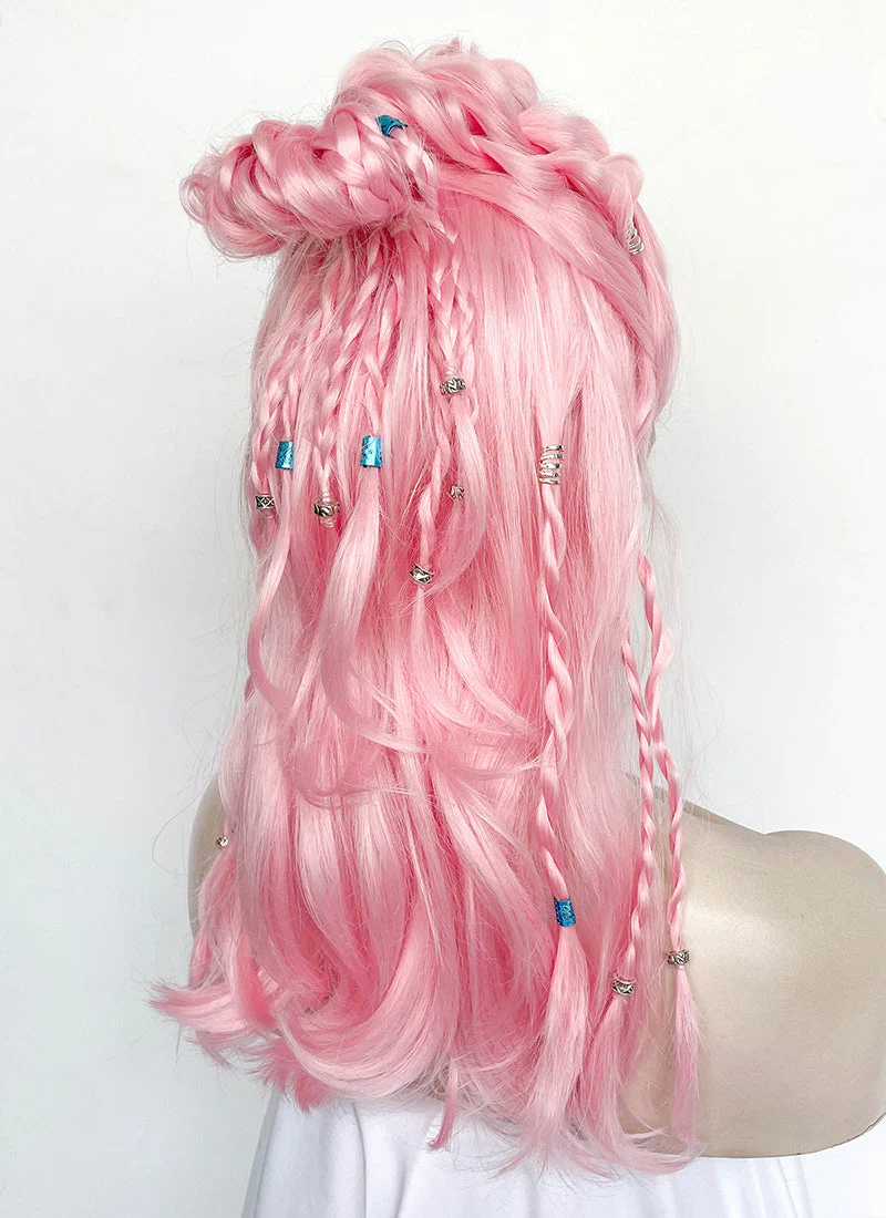 Pastel Pink Braided Lace Front Synthetic Wig LF2511 - Image 13