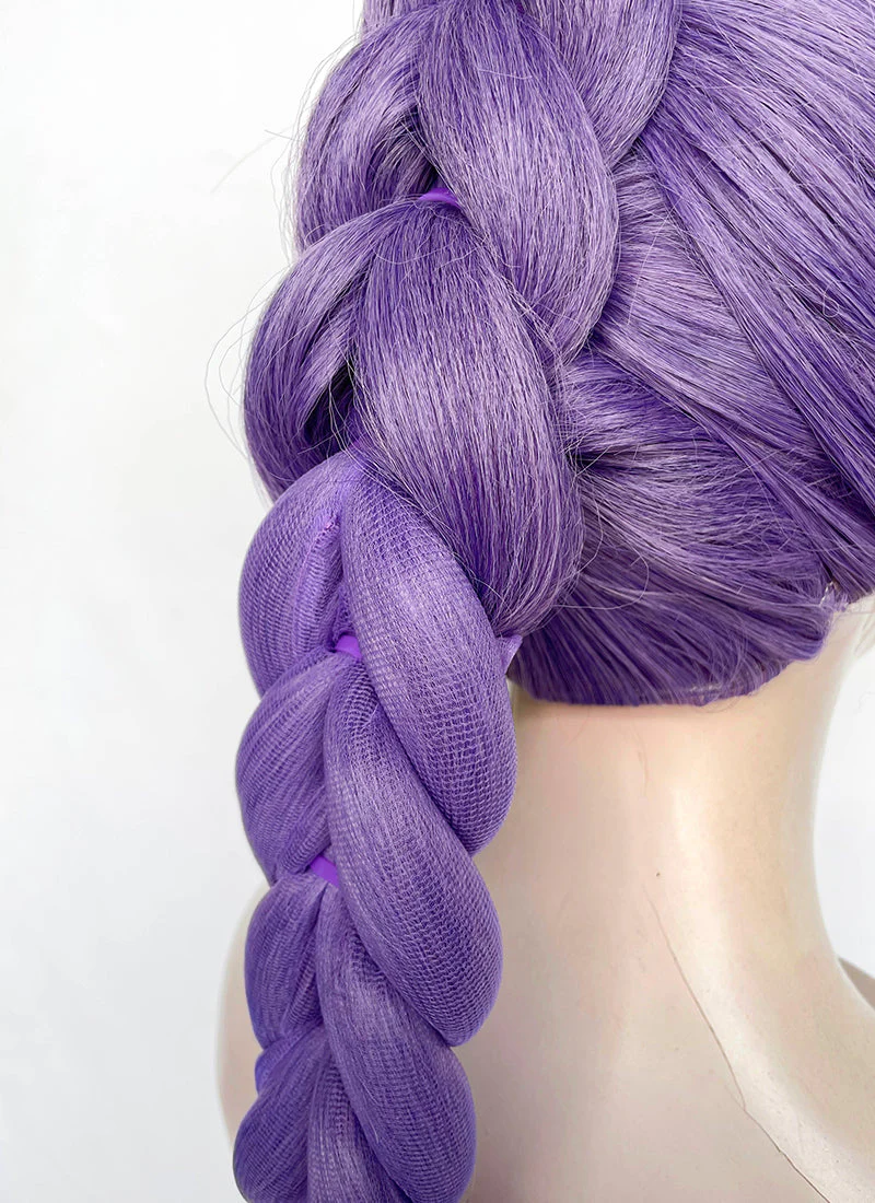 KPop Demon Hunters Rumi Pastel Purple Braided Lace Front Synthetic Wig LF2515 - Image 17
