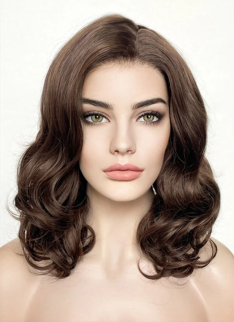 Brunette Wavy Lace Front Synthetic Wig LF256 - Image 3
