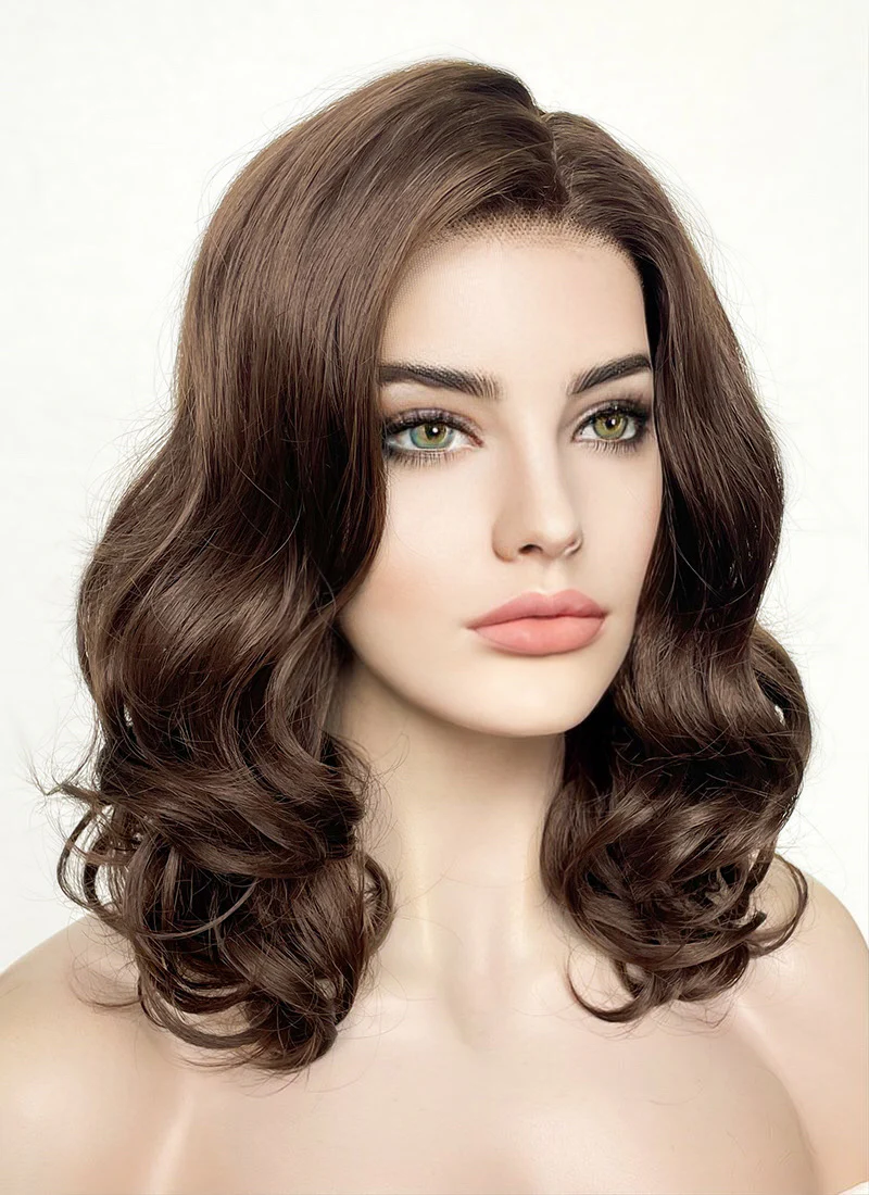 Brunette Wavy Lace Front Synthetic Wig LF256 - Image 5