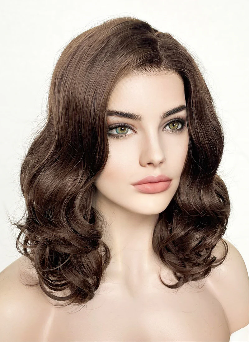 Brunette Wavy Lace Front Synthetic Wig LF256 - Image 6