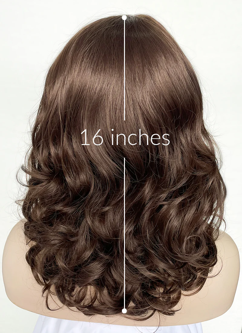 Brunette Wavy Lace Front Synthetic Wig LF256 - Image 9