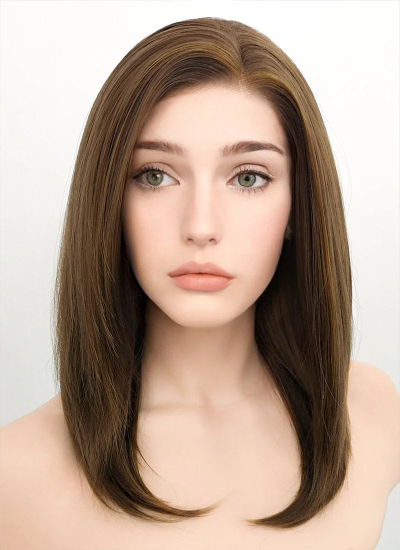 Brunette Straight Bob Lace Front Synthetic Wig LF268 - Image 5