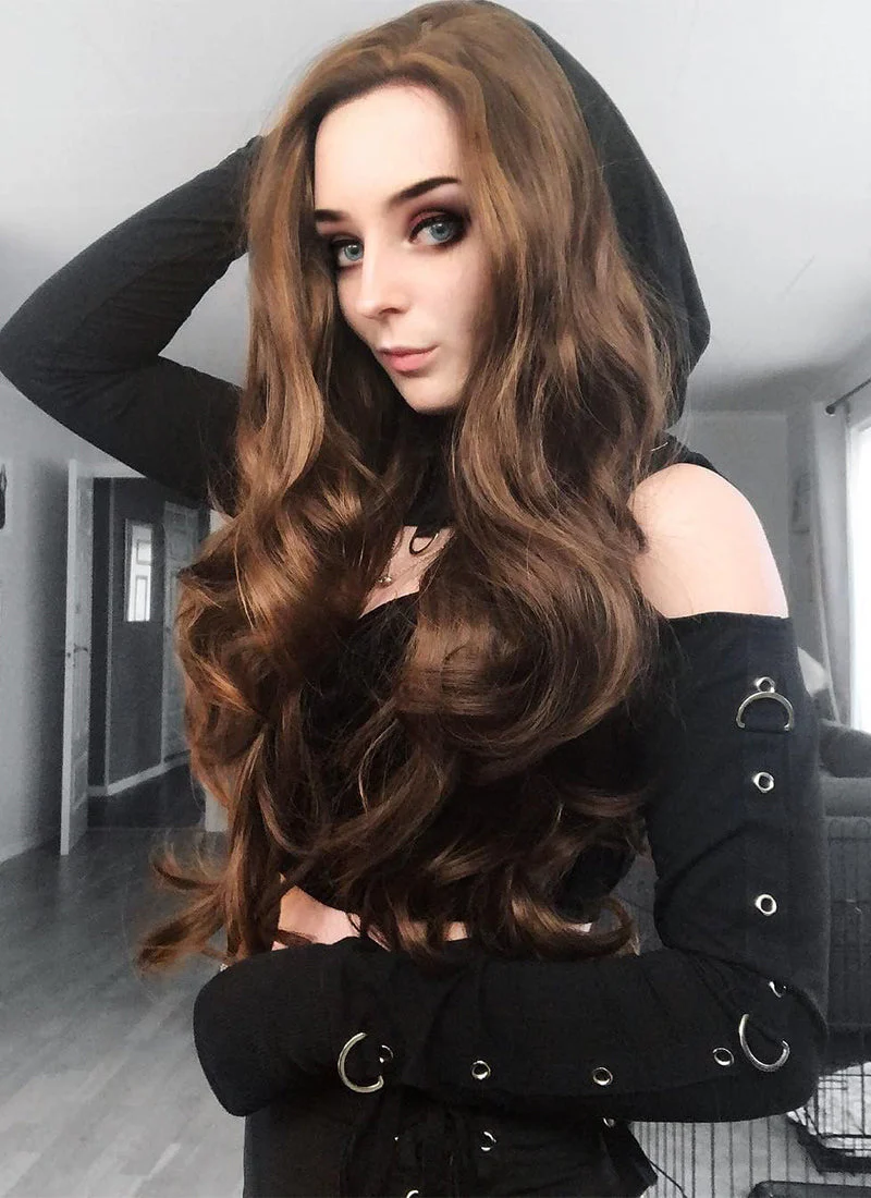Brunette Wavy Lace Front Synthetic Wig LF321 - Image 2
