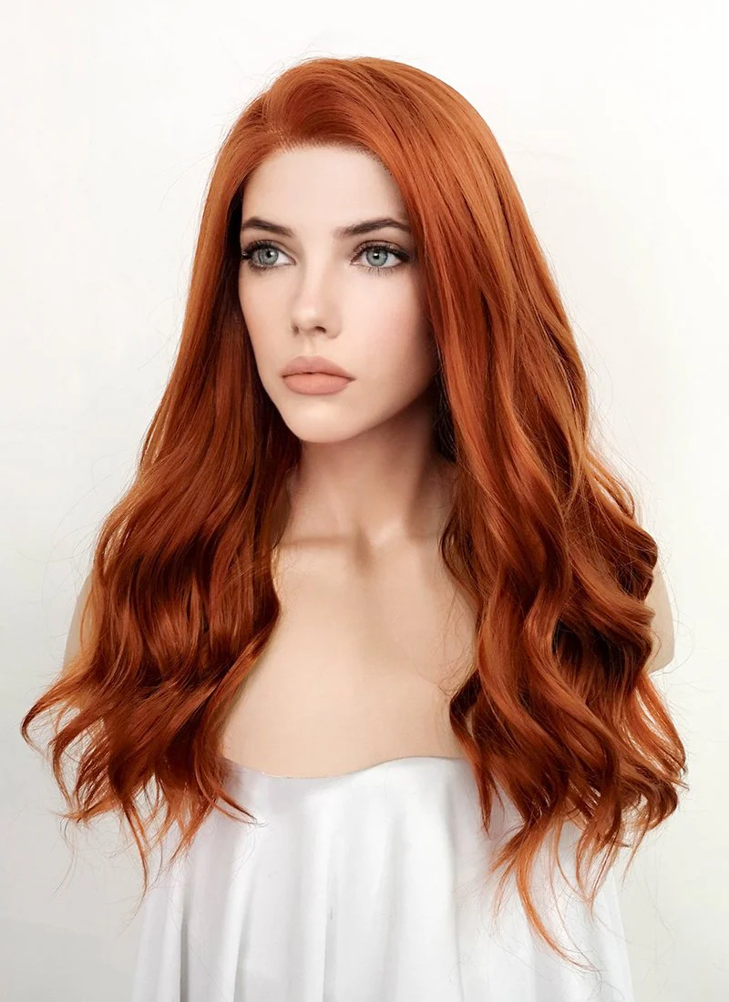 Marvel Black Widow Black Widow Ginger Wavy Lace Front Synthetic Wig LF3229 - Image 8