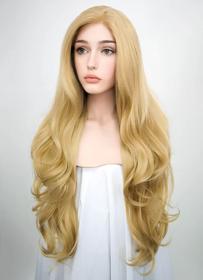 Wavy Blonde Lace Front Synthetic Wig LF323 - Image 4