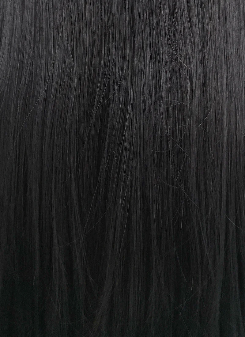 Straight Jet Black Lace Front Synthetic Wig LF327 - Image 9