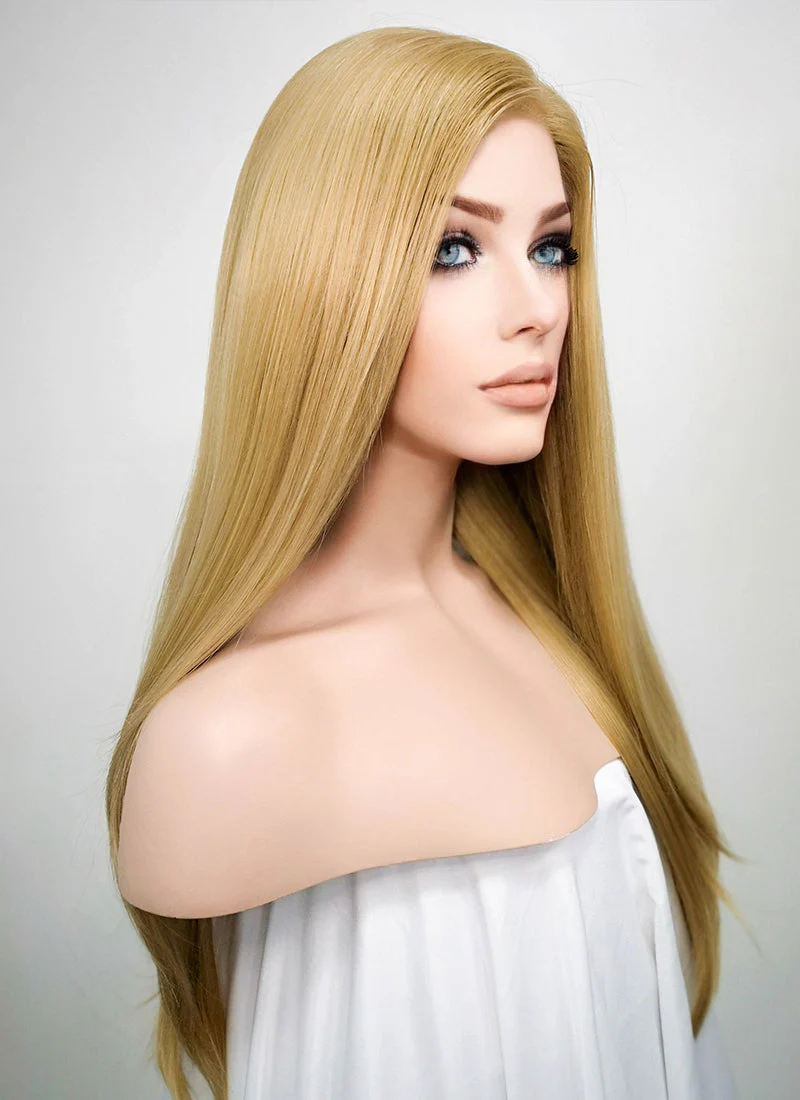 Straight Medium Blonde Lace Front Synthetic Wig LF331 - Image 2