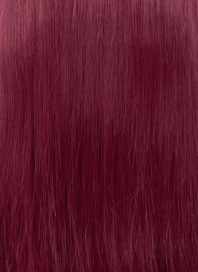 Burgundy Red Straight Lace Front Kanekalon Synthetic Hair Wig LF3335 - Image 6