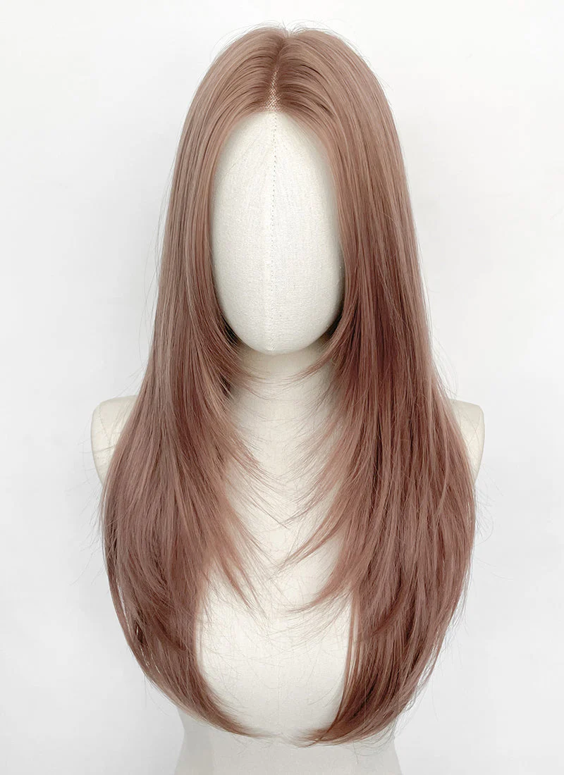 Ash Pink Straight Layered Hush Cut Lace Front Synthetic Hair Wig LF3352 - Image 4
