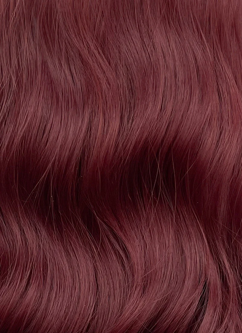 Burgundy Red Wavy Lace Front Synthetic Hair Wig LF3353 - Image 9
