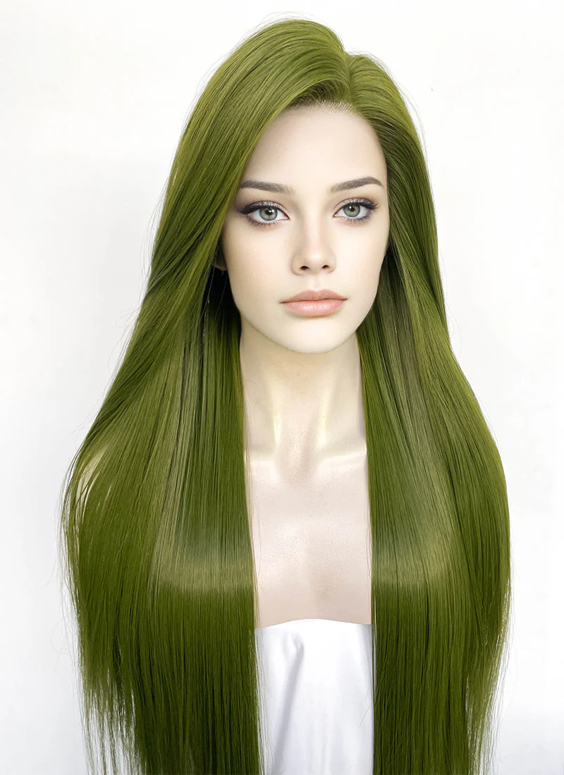Green Straight Lace Front Synthetic Wig LF3364 - Image 2