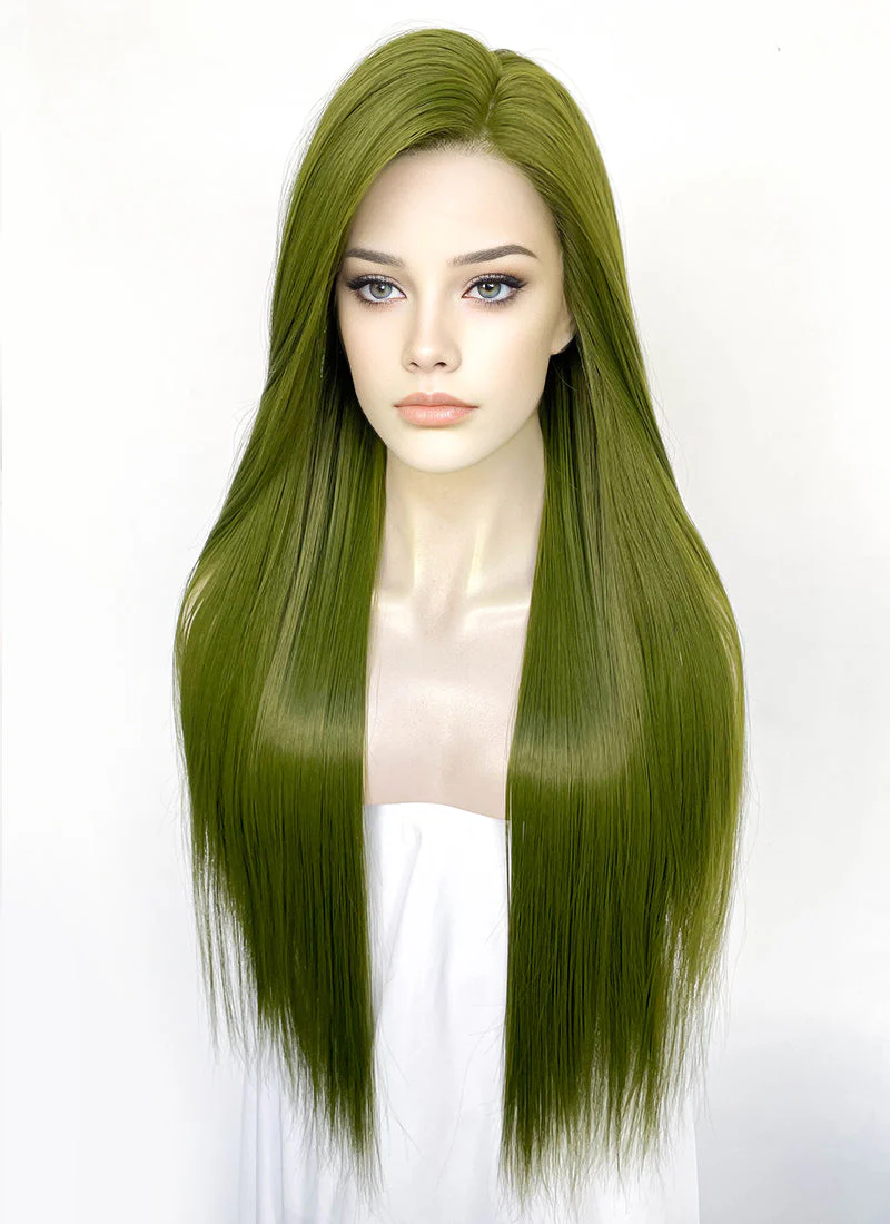 Green Straight Lace Front Synthetic Wig LF3364 - Image 3
