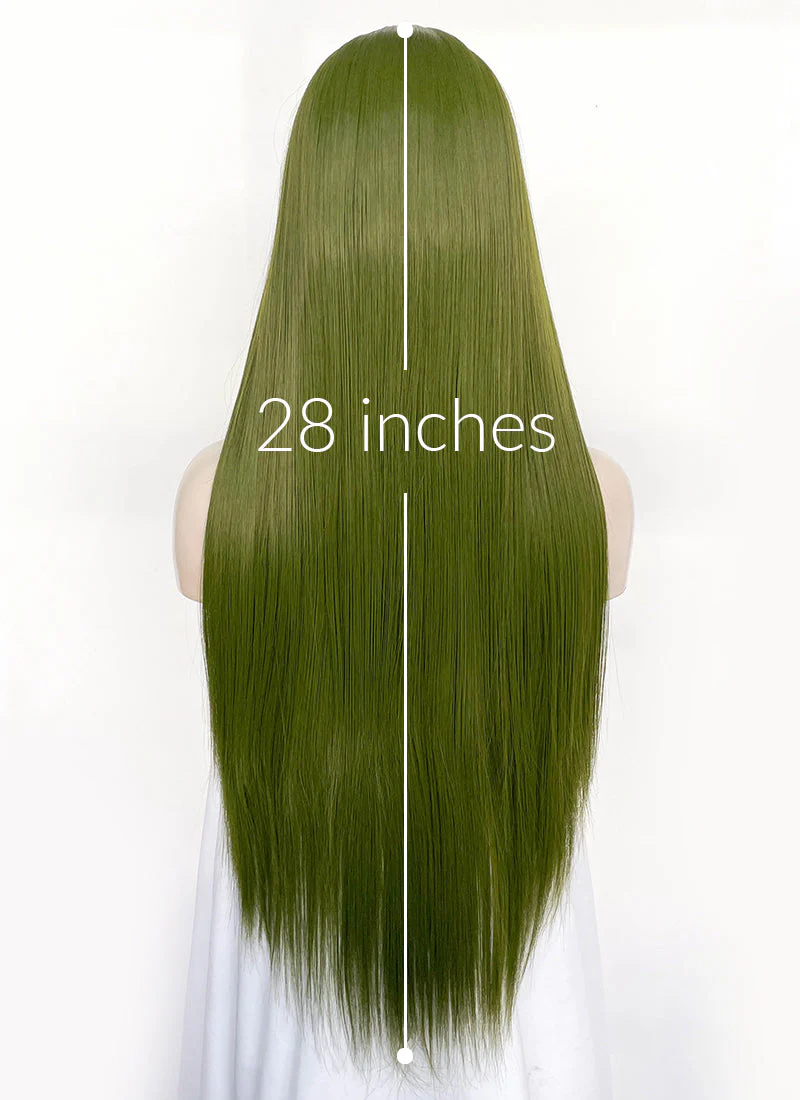 Green Straight Lace Front Synthetic Wig LF3364 - Image 4