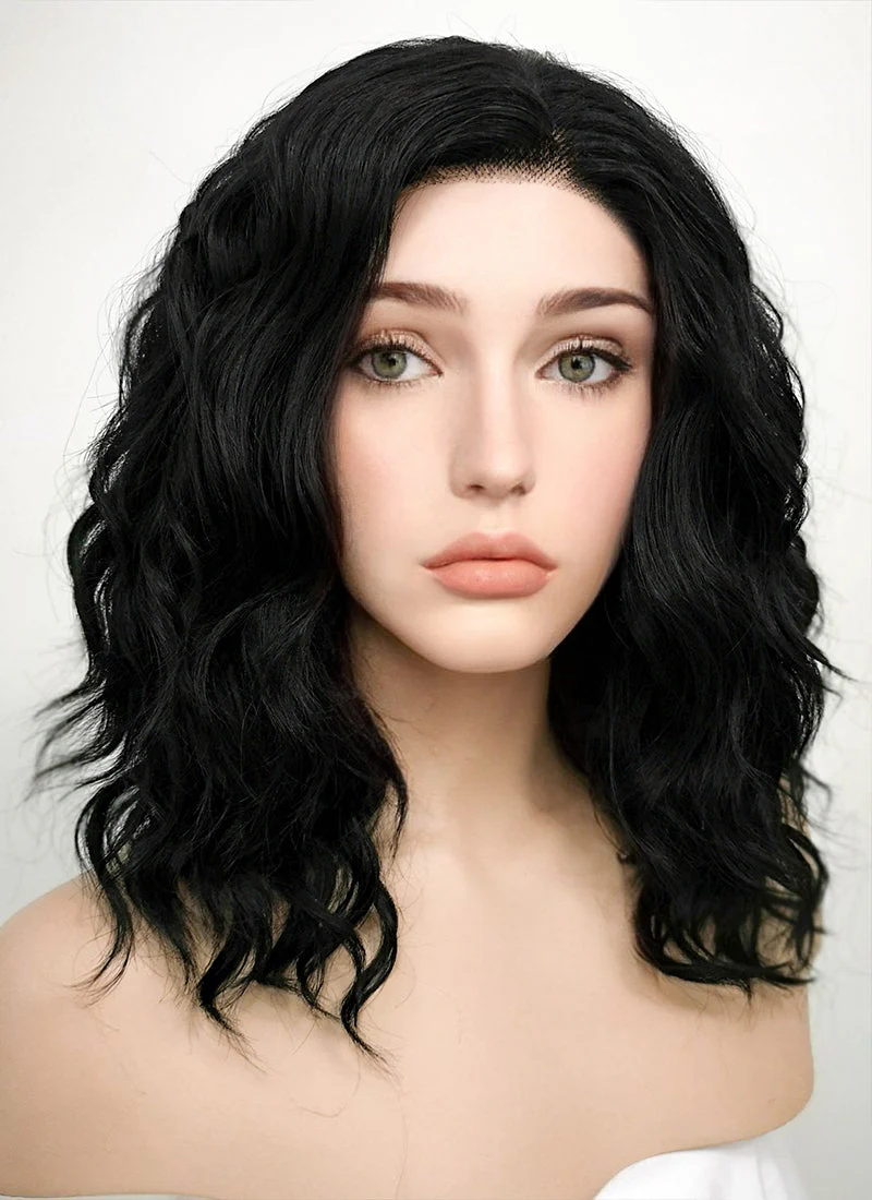 Black Wavy Lace Front Synthetic Wig LF406 - Image 4