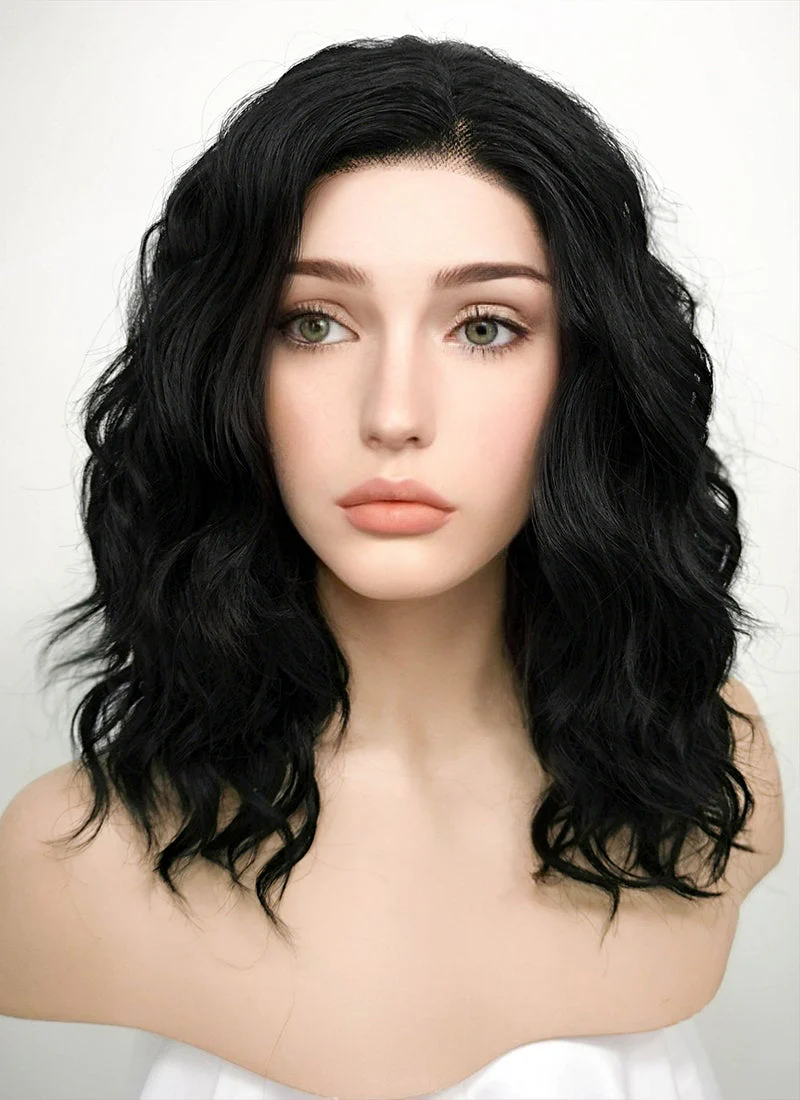 Black Wavy Lace Front Synthetic Wig LF406 - Image 5