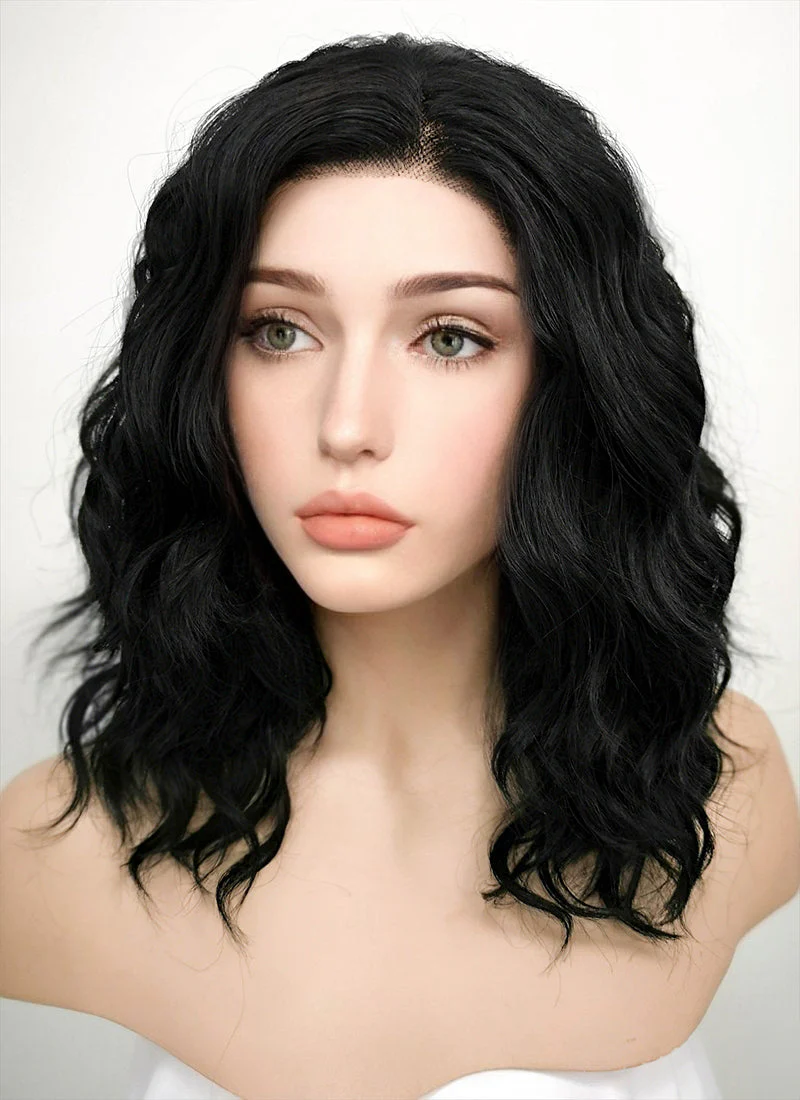 Black Wavy Lace Front Synthetic Wig LF406 - Image 6