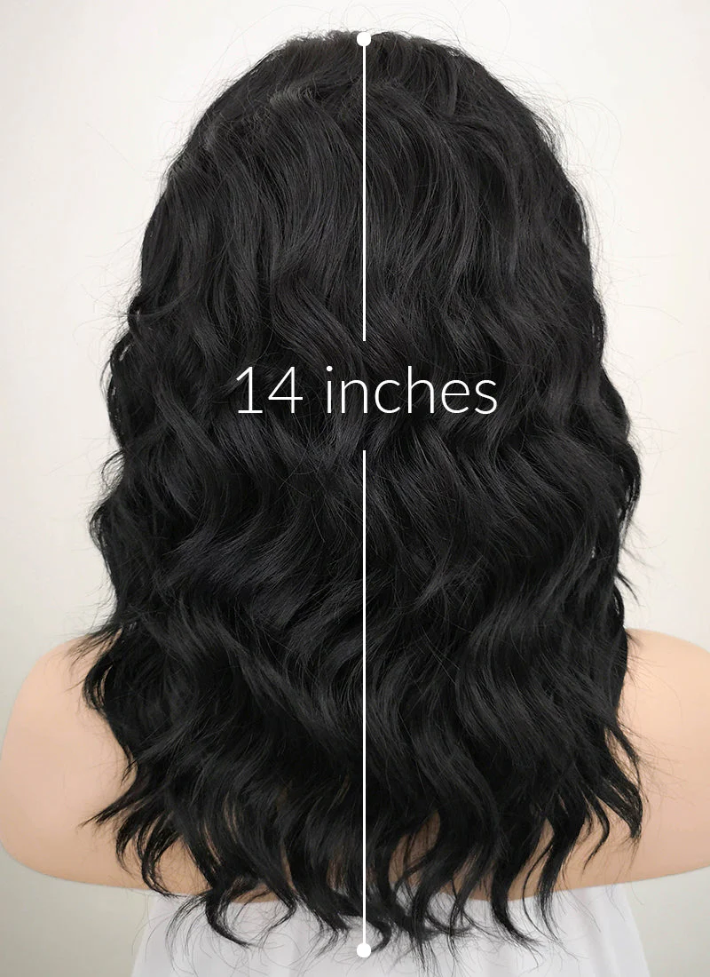 Black Wavy Lace Front Synthetic Wig LF406 - Image 7