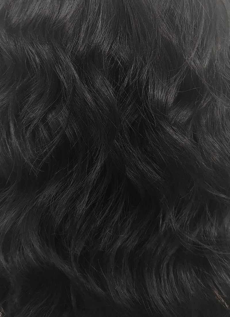 Black Wavy Lace Front Synthetic Wig LF406 - Image 8