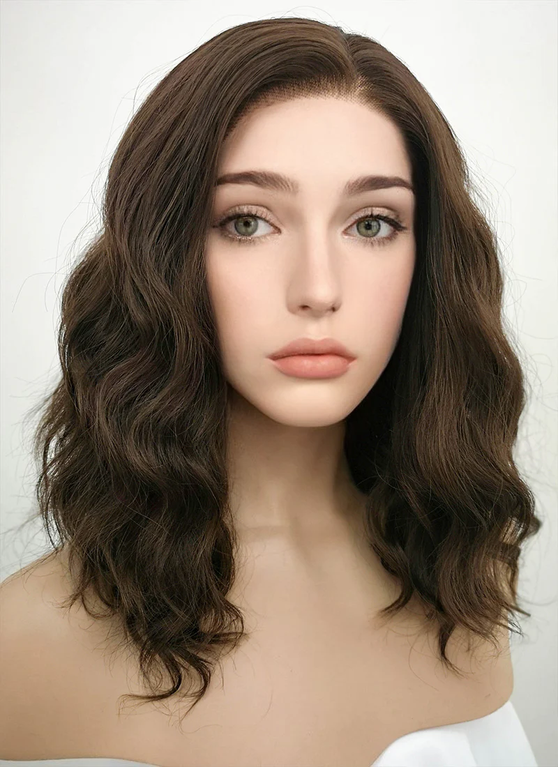 Brunette Wavy Lace Front Synthetic Wig LF407 - Image 4