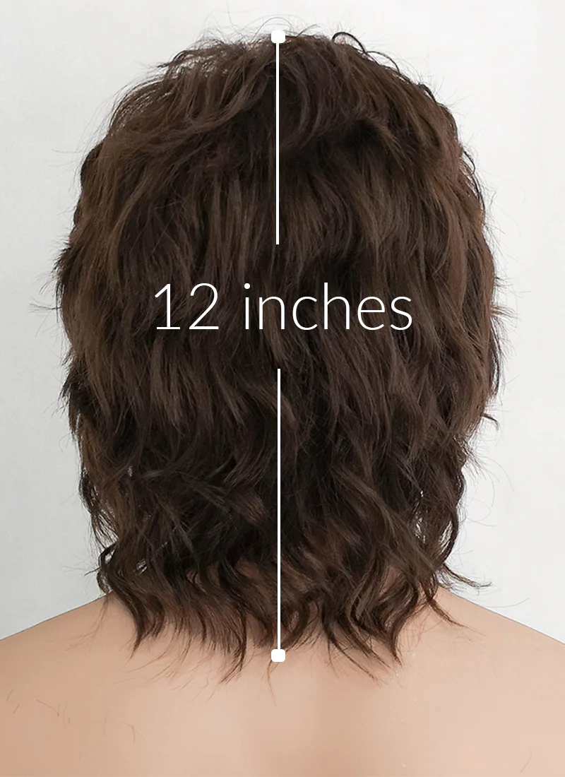 Stranger Things Steve Harrington Brunette Wavy Lace Front Synthetic Men's Wig LF407A - Image 6
