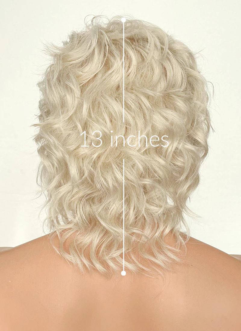 Light Ash Blonde Wavy Lace Front Synthetic Men's Wig LF407E - Image 6