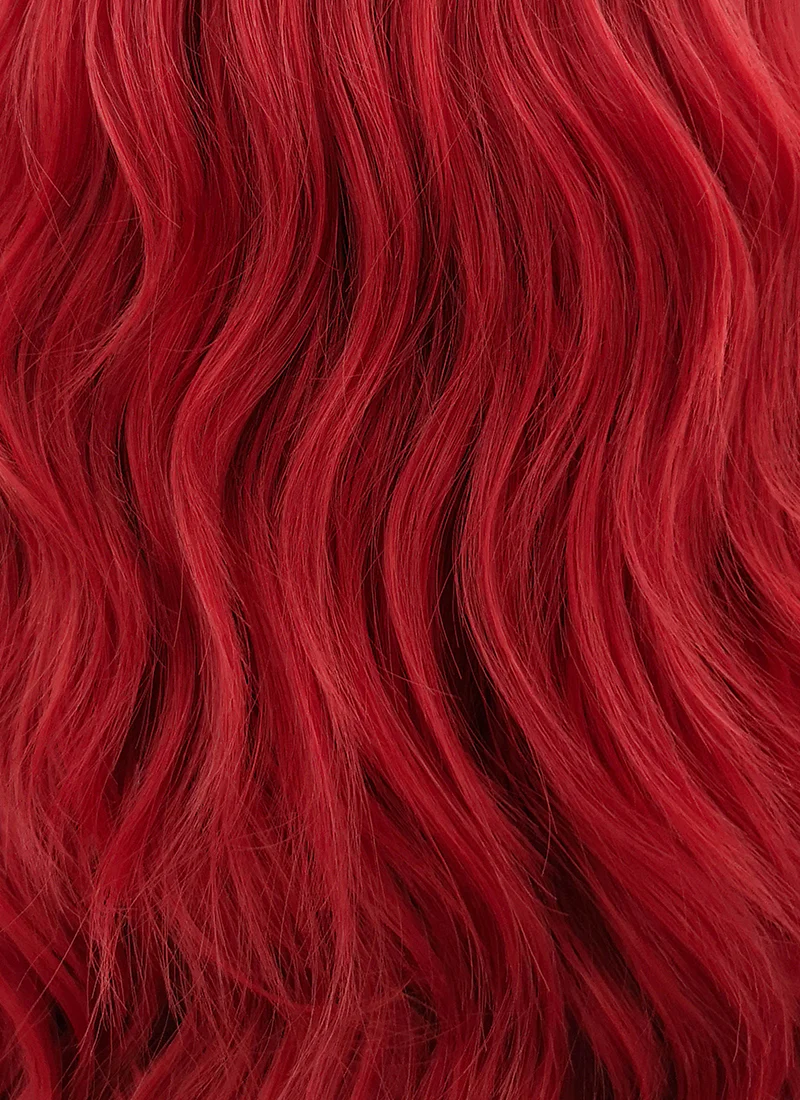 Red Wavy Lace Front Synthetic Wig LF408 - Image 8