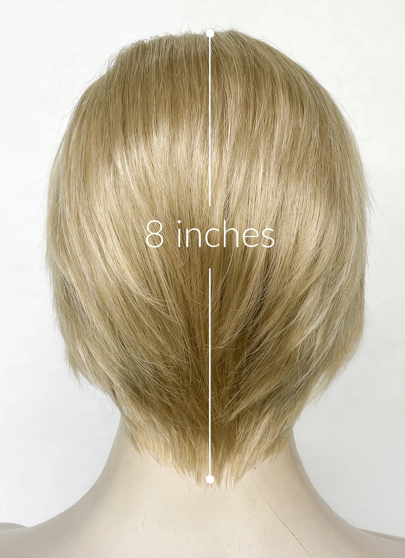 Golden Blonde Straight Lace Front Synthetic Men's Wig LF6020A - Image 8