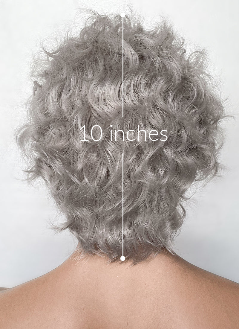 Baldur's Gate 3 Astarion Grey Curly Lace Front Synthetic Men's Wig LF6033 - Image 8