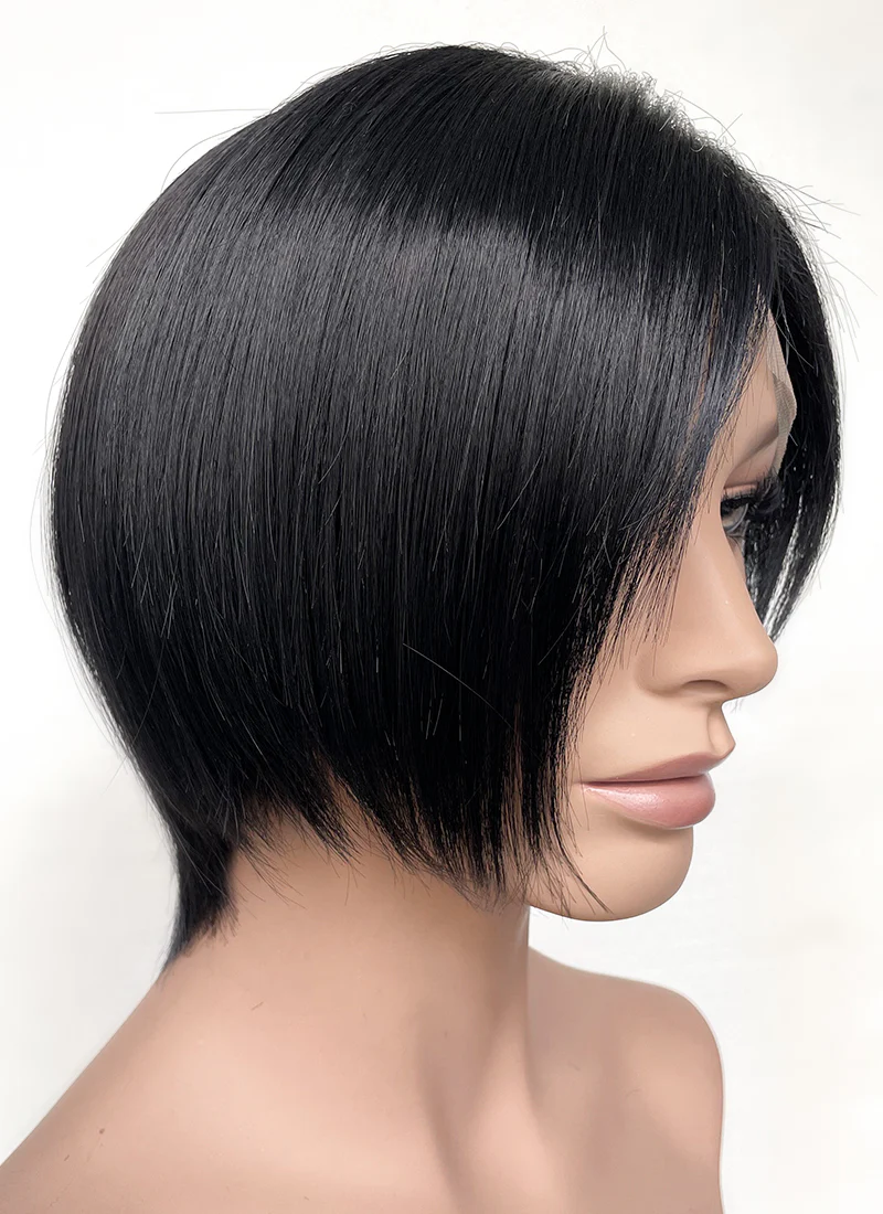 Resident Evil Ada Wong Jet Black Straight Bob Lace Front Synthetic Wig LF6038 - Image 5