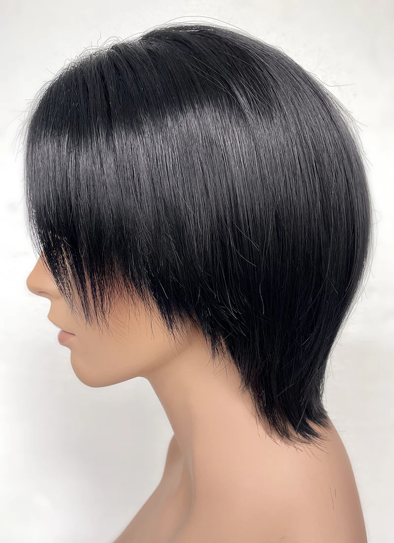 Resident Evil Ada Wong Jet Black Straight Bob Lace Front Synthetic Wig LF6038 - Image 7
