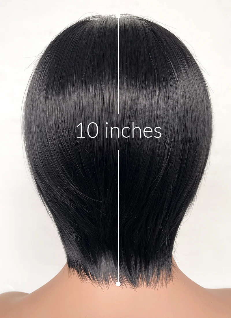 Resident Evil Ada Wong Jet Black Straight Bob Lace Front Synthetic Wig LF6038 - Image 8