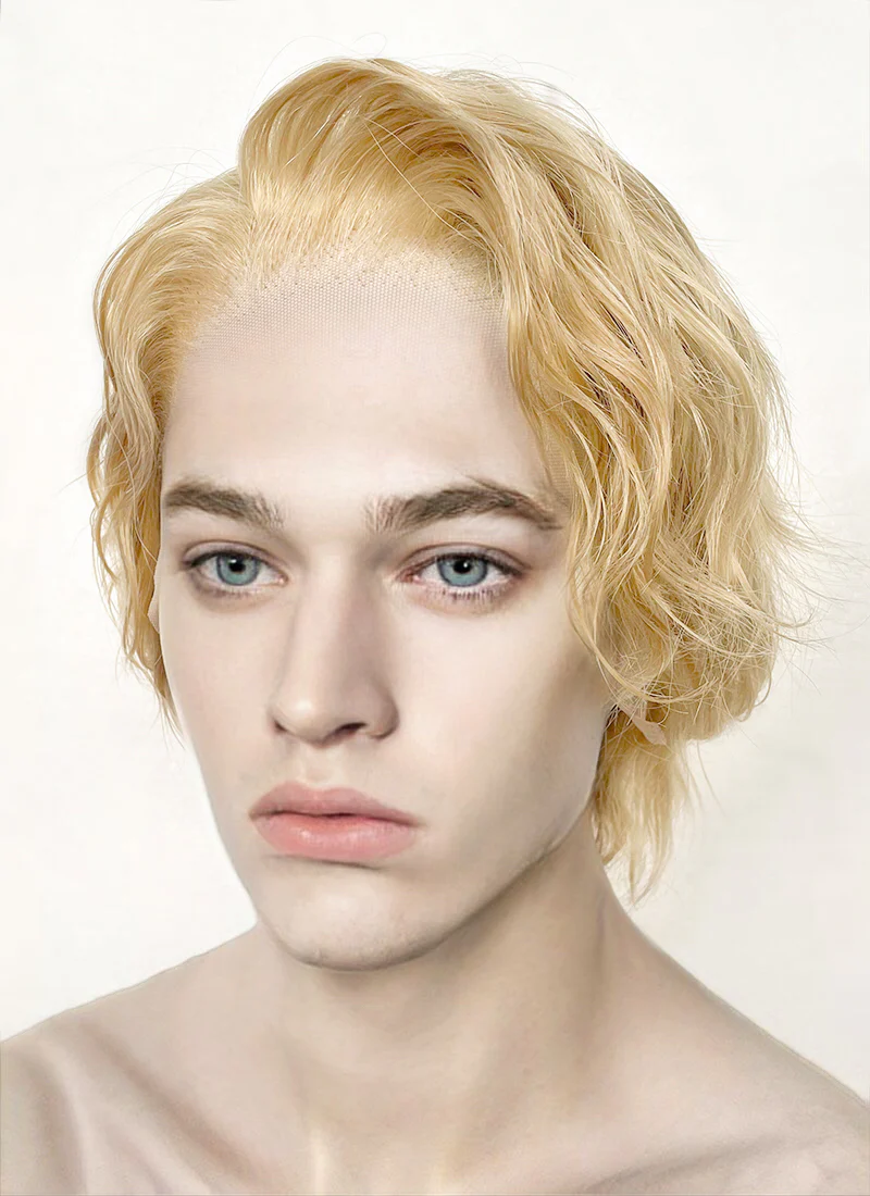 The Hunger Games: The Ballad of Songbirds & Snakes Coriolanus Snow Blonde Wavy Lace Front Synthetic Men's Wig LF6043 - Image 4