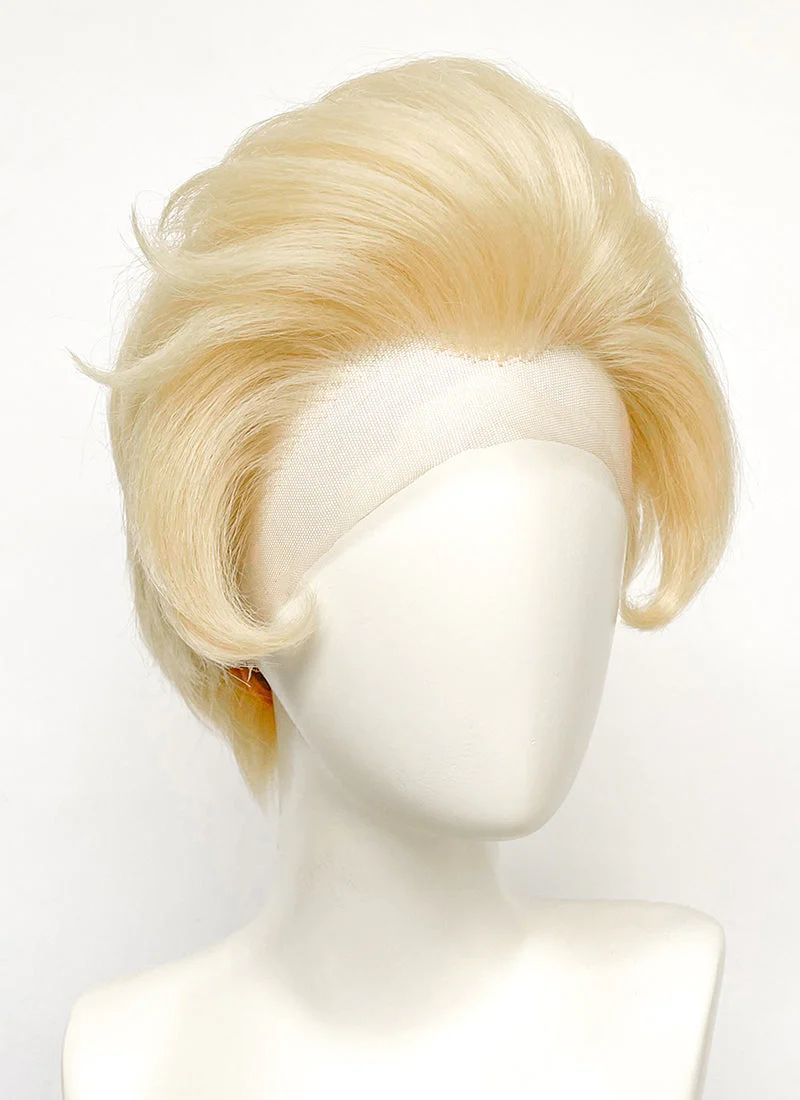 Hazbin Hotel Lucifer Morningstar Blonde Straight Lace Front Synthetic Men's Wig LF6067 - Image 5