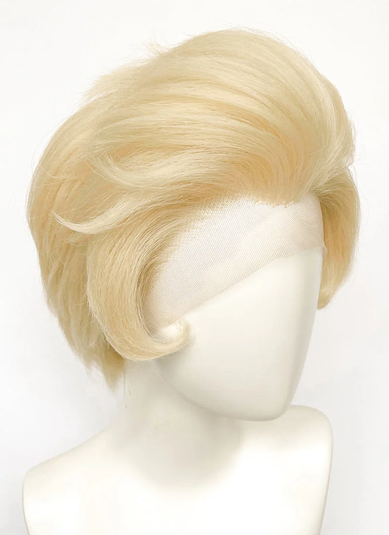 Hazbin Hotel Lucifer Morningstar Blonde Straight Lace Front Synthetic Men's Wig LF6067 - Image 7