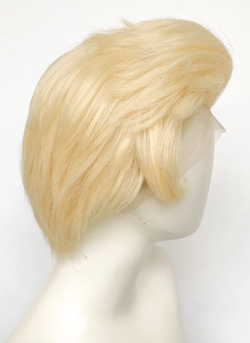 Hazbin Hotel Lucifer Morningstar Blonde Straight Lace Front Synthetic Men's Wig LF6067 - Image 8