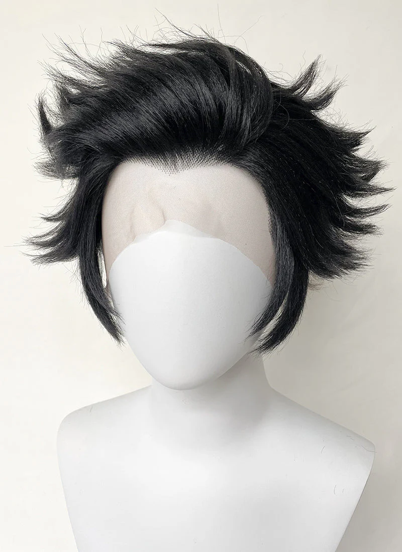 Hazbin Hotel Husk Black Straight Lace Front Synthetic Men's Wig LF6068 - Image 4