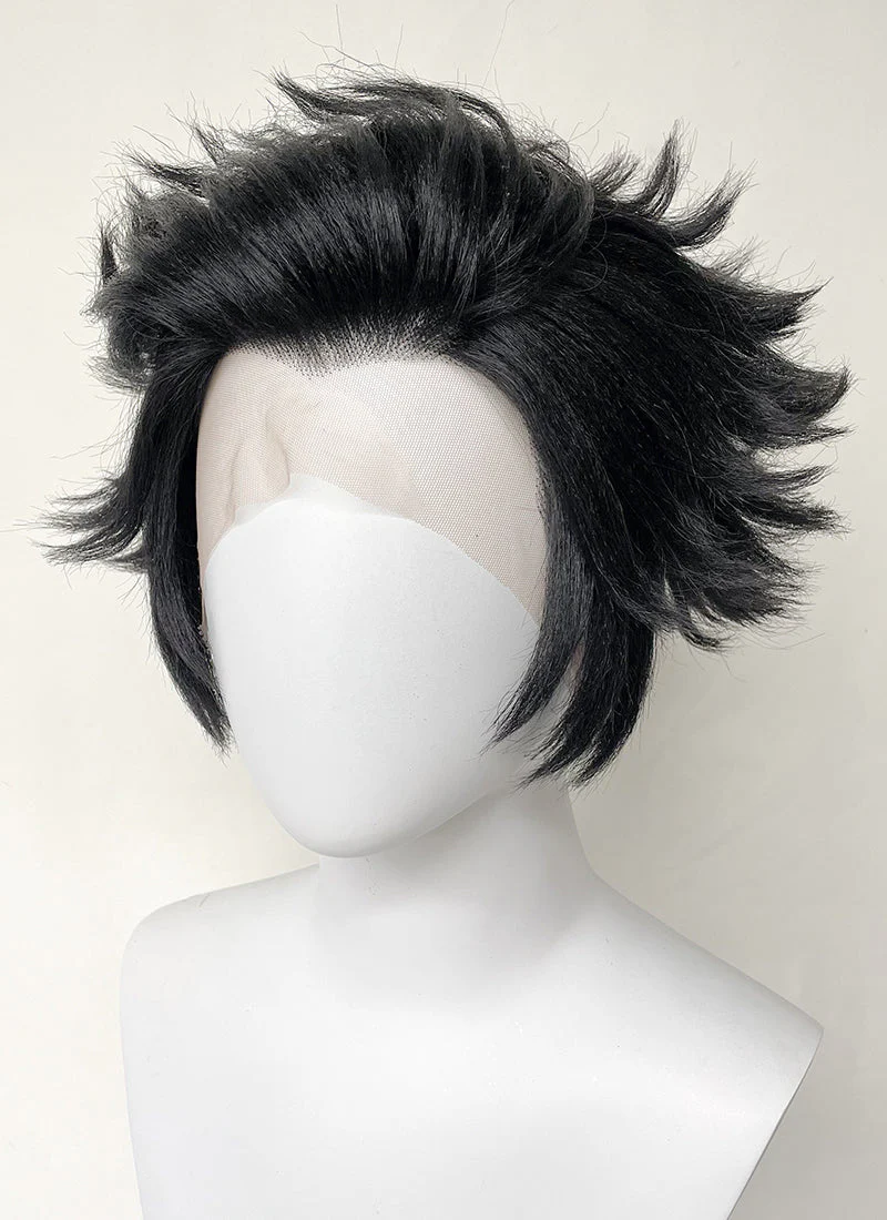 Hazbin Hotel Husk Black Straight Lace Front Synthetic Men's Wig LF6068 - Image 5