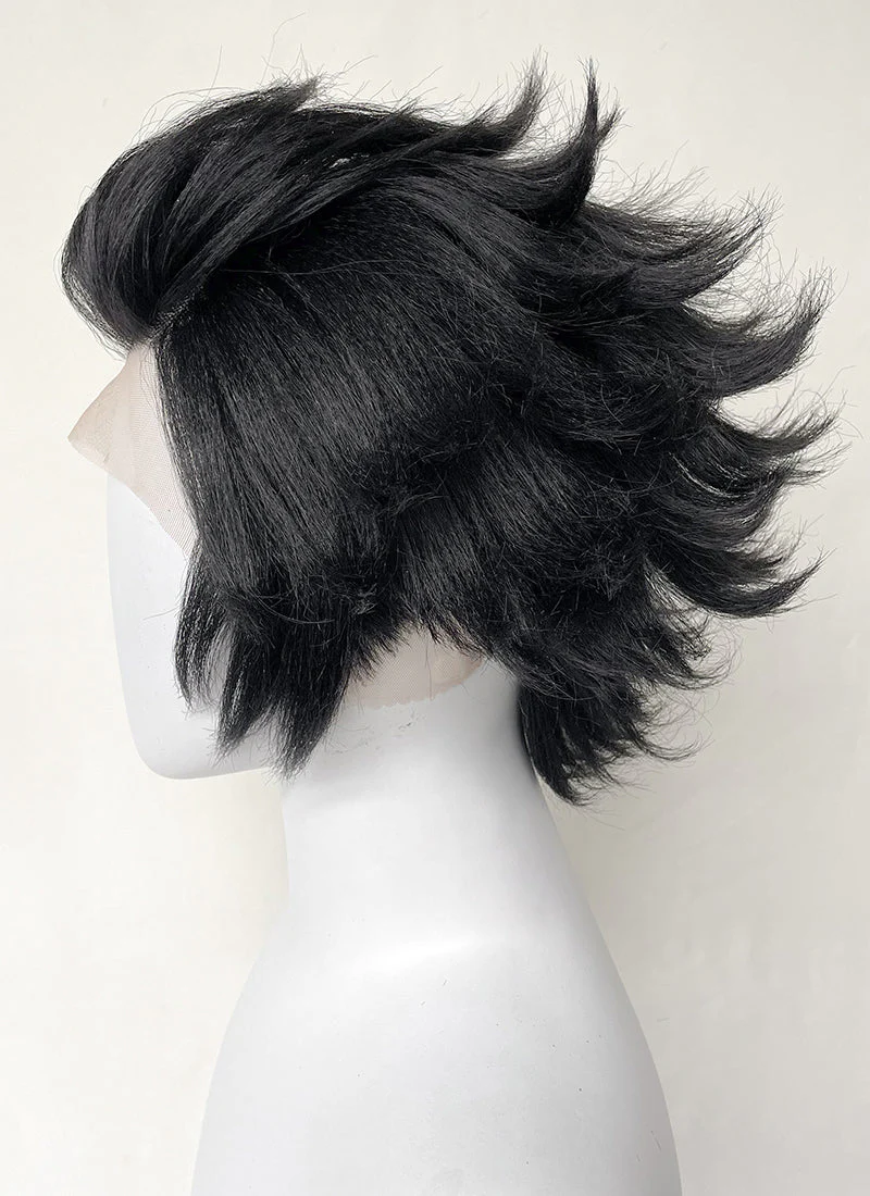 Hazbin Hotel Husk Black Straight Lace Front Synthetic Men's Wig LF6068 - Image 6