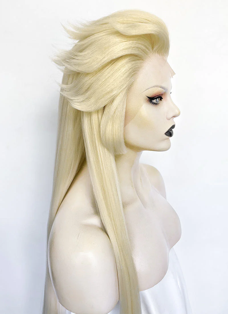 Hazbin Hotel Lilith Light Blonde Yaki Straight Lace Front Synthetic Wig LF6071 - Image 5