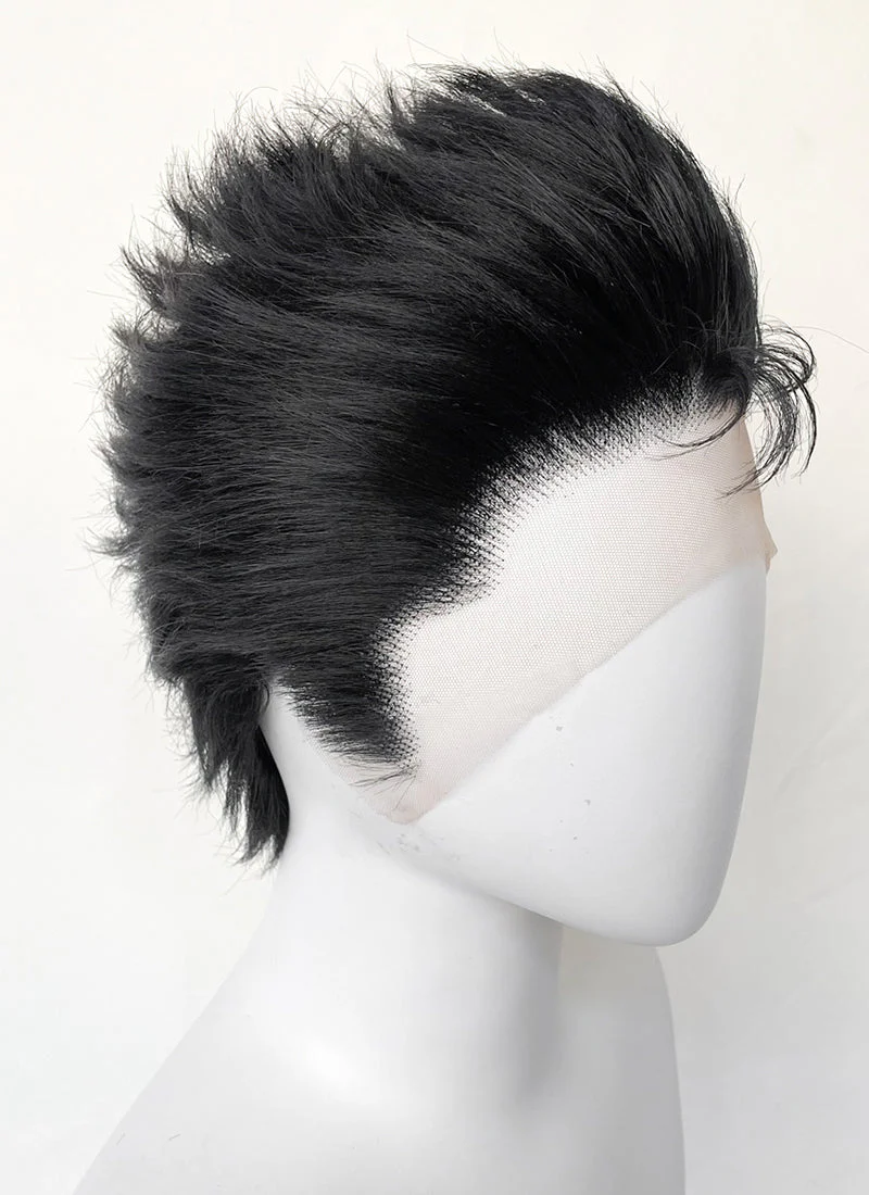 Nana Ren Honjo Black Wavy Lace Front Synthetic Men's Wig LF6075 - Image 6