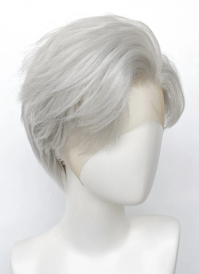 Love and Deepspace Sylus Straight Silver Grey Lace Front Synthetic Men's Wig LF6083 - Image 5