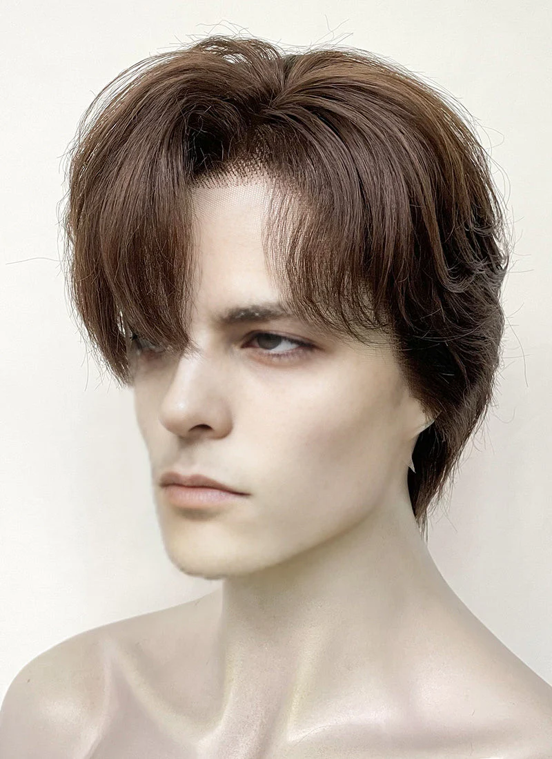 Brunette Straight Lace Front Synthetic Men's Wig LF6096 - Image 6