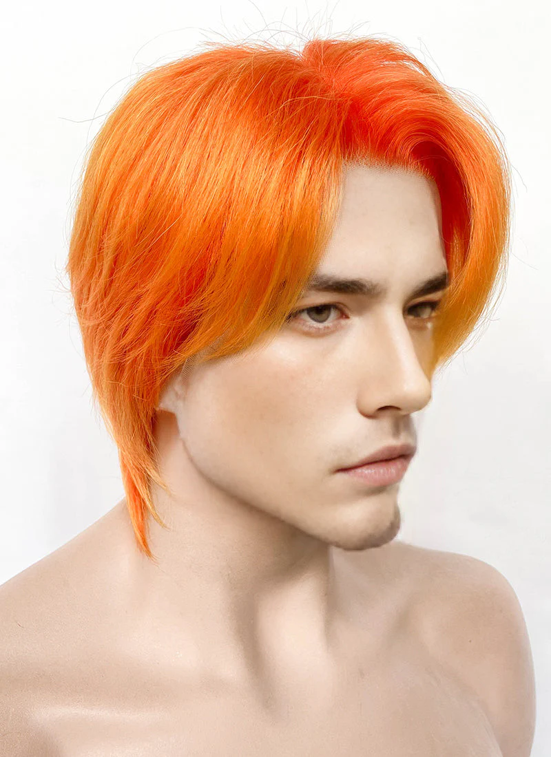 Mixed Orange Straight Lace Front Synthetic Men's Wig LF6110 - Image 3
