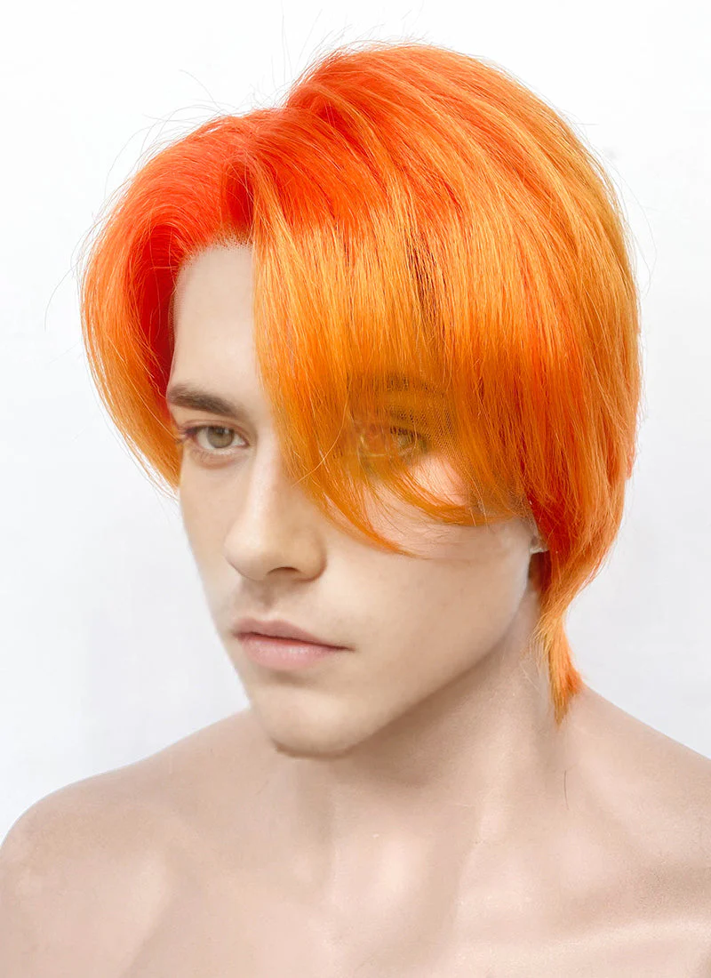 Mixed Orange Straight Lace Front Synthetic Men's Wig LF6110 - Image 5