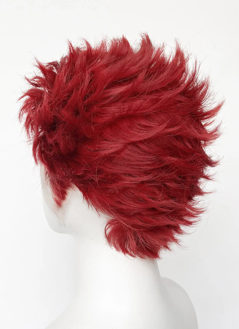 Red Wavy Lace Front Synthetic Men's Wig LF6155 - Image 7