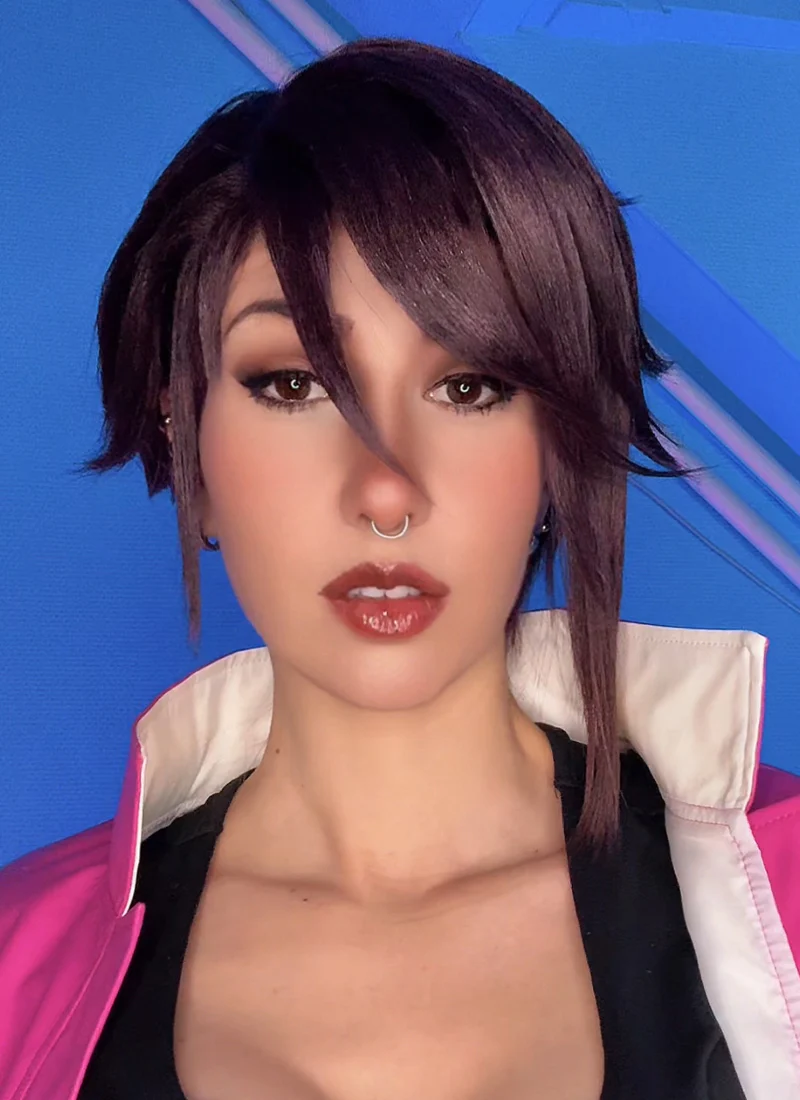Dispatch Courtney Invisigal Deep Violet Straight Yaki Lace Front Synthetic Hair Wig LF6159 - Image 2