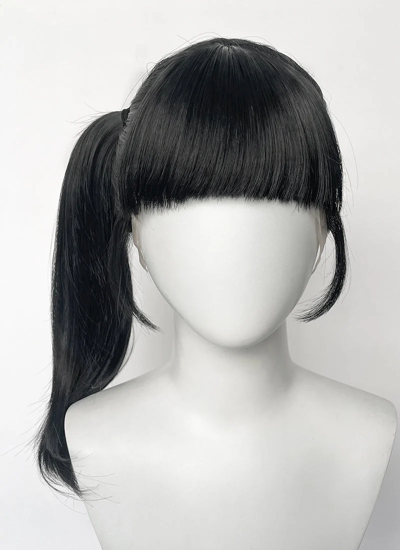 Demon Slayer: Kimetsu no Yaiba Kanao Tsuyuri Black Straight Lace Front Synthetic Wig LF6165