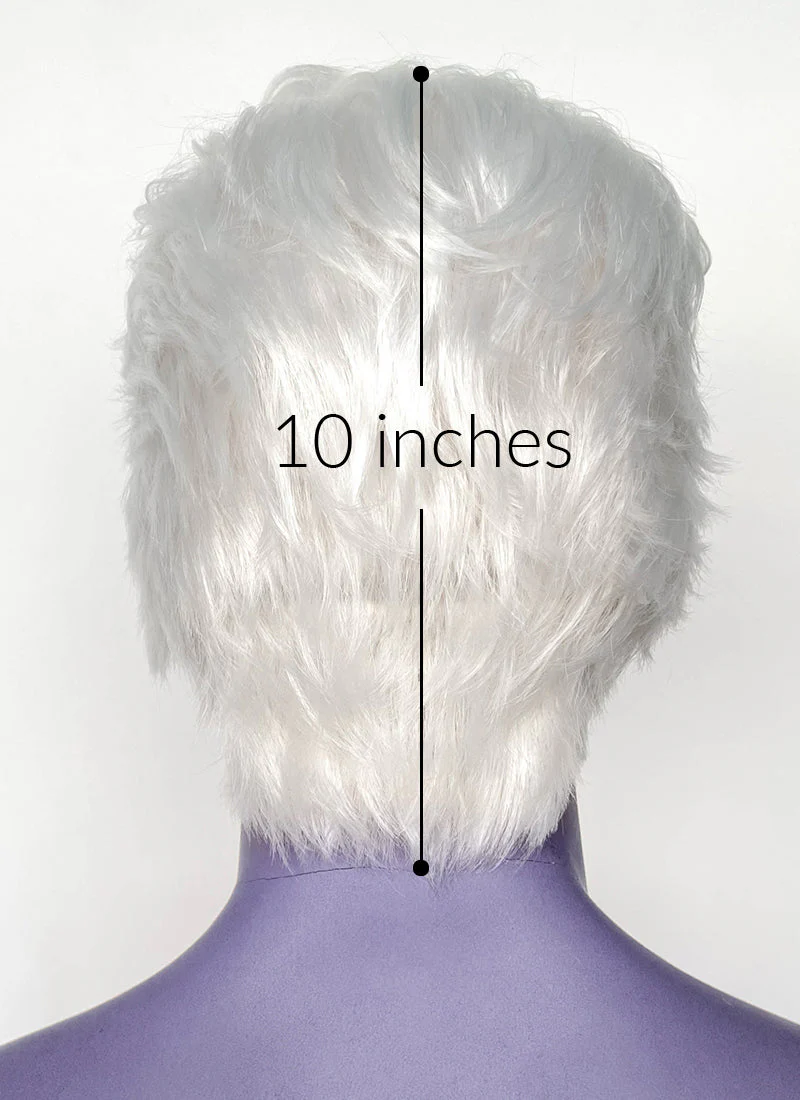Critical Role Essek Thelyss White Wavy Lace Front Synthetic Men's Wig LF6176 - Image 8